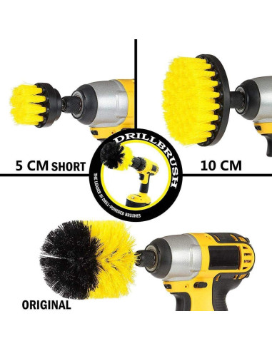 Kit de Cepillos de Limpieza para Baño Drillbrush - 3 Piezas