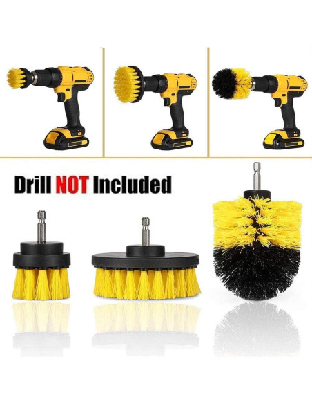 Kit de Cepillos de Limpieza para Baño Drillbrush - 3 Piezas Kit de Cepillos de Limpieza para Baño Drillbrush - 3 Piezas