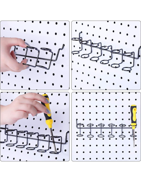 Soportes de herramientas Ripeng para tablero de clavijas, 4 piezas Soportes de herramientas Ripeng para tablero de clavijas, 4 piezas