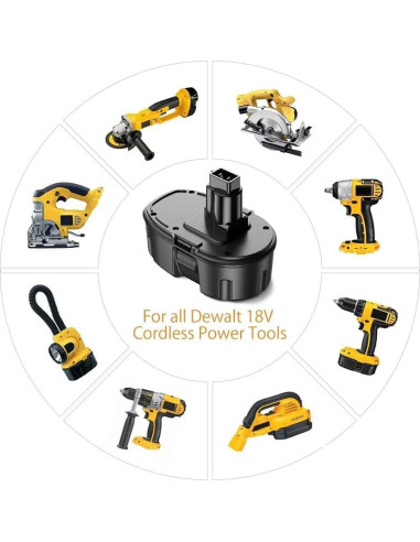 Batería de Reemplazo KINGTIANLE 18V 5.0Ah para Dewalt