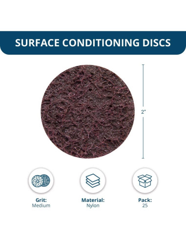 Discos de Lijado 2" Benchmark Abrasives - Paquete de 25 Medios