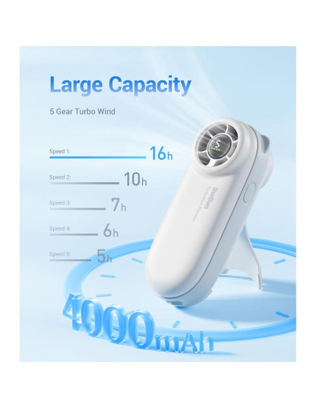 Ventilador Portátil de Mano Diveblues D5041 4000mAh 5 Velocidades Ventilador Portátil de Mano Diveblues D5041 4000mAh 5 Velocidades
