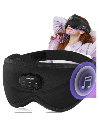Máscara de Sueño TOPOINT 3D con Auriculares Bluetooth 5.4
