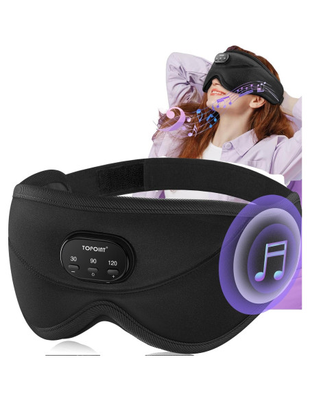 Máscara de Sueño TOPOINT 3D con Auriculares Bluetooth 5.4 Máscara de Sueño TOPOINT 3D con Auriculares Bluetooth 5.4