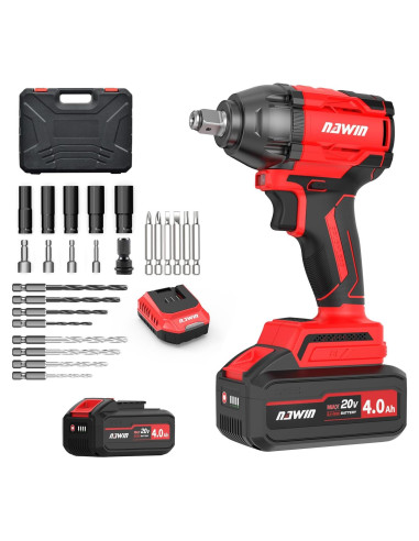 Llave de impacto inalámbrica NAWIN 350 Nm 20V con batería 4.0Ah
