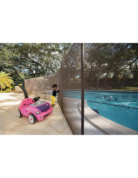 Valla de piscina Life Saver DIY 4 pies x 12 pies negra con puerta Valla de piscina Life Saver DIY 4 pies x 12 pies negra con puerta