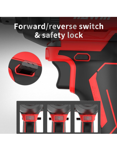 Llave de impacto inalámbrica NAWIN 350 Nm 20V con batería 4.0Ah