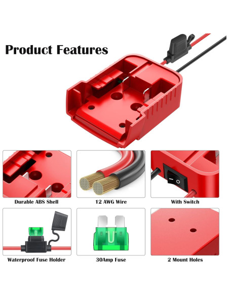 Adaptador de Rueda de Poder CHoiKWong para Batería Milwaukee M18 18V Adaptador de Rueda de Poder CHoiKWong para Batería Milwaukee M18 18V