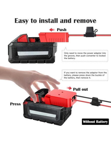Adaptador de Rueda de Poder CHoiKWong para Batería Milwaukee M18 18V Adaptador de Rueda de Poder CHoiKWong para Batería Milwaukee M18 18V