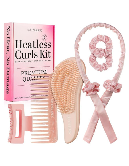 Rizadores de Cabello Sin Calor Lily England - Set 6 Piezas Durazno Rizadores de Cabello Sin Calor Lily England - Set 6 Piezas Durazno