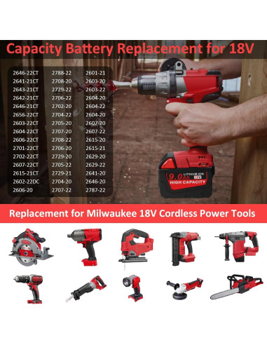 Batería de iones de litio 9.0Ah Milwaukee 18V MK-18
