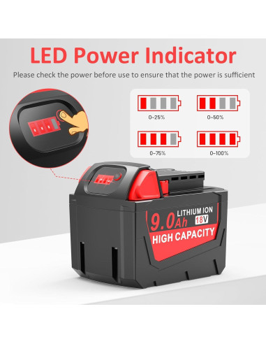 Batería de iones de litio 9.0Ah Milwaukee 18V MK-18