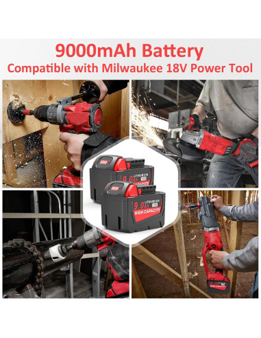Batería de iones de litio 9.0Ah Milwaukee 18V MK-18