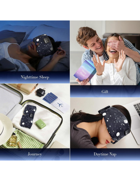 Máscara de Sueño Bluetooth LC-dolida Seda Extra Grande Máscara de Sueño Bluetooth LC-dolida Seda Extra Grande