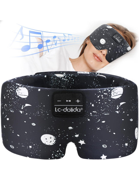 Máscara de Sueño Bluetooth LC-dolida Seda Extra Grande Máscara de Sueño Bluetooth LC-dolida Seda Extra Grande