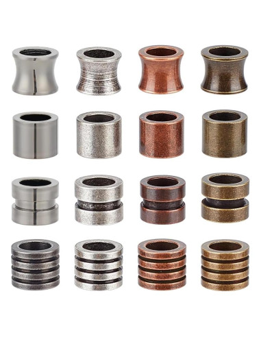 Cuentas de Acero Inoxidable UNICRAFTALE 16 Piezas 4 Colores