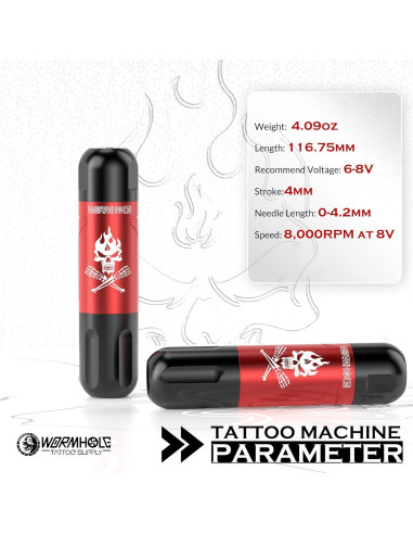 Kit de Tatuaje Completo Wormhole WTK224 con 20 Agujas