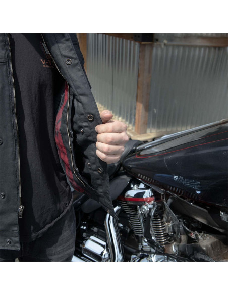 Chaleco de Motocicleta Milwaukee Leather MDM3030 Mezclilla Negra Chaleco de Motocicleta Milwaukee Leather MDM3030 Mezclilla Negra