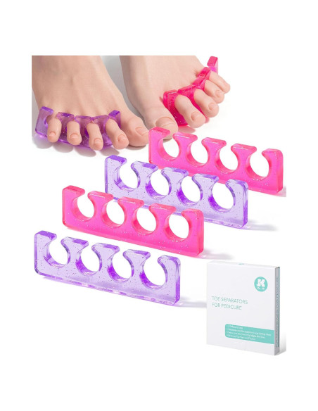Separadores de Dedos Dr. JK - 2 Pares Gel Rosa y Púrpura Separadores de Dedos Dr. JK - 2 Pares Gel Rosa y Púrpura
