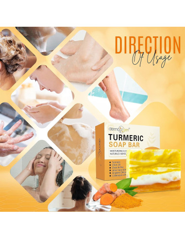 Jabón de Cúrcuma Orgánica Dermaxgen 99.22 g - Cuidado Piel