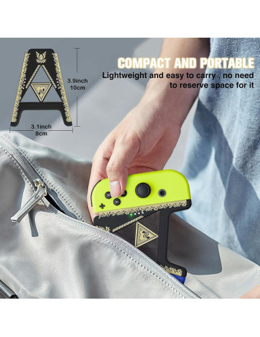 Agarre de Carga Rápida DLseego para Joycon Switch OLED - Negro