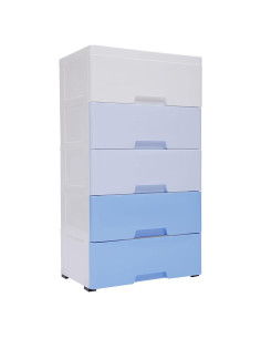 Carro de Almacenamiento Yoltckde 5 Cajones Azul Gradiente 45x30x84cm