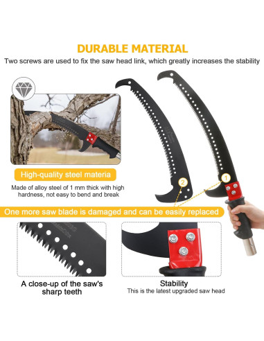 Podadora de Poste Extendible Likeem 8.23m con Hoja de Acero