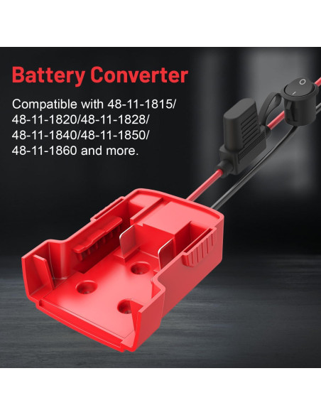 Adaptador de Batería Kzreect 18V para Juguetes RC con Fusible Adaptador de Batería Kzreect 18V para Juguetes RC con Fusible