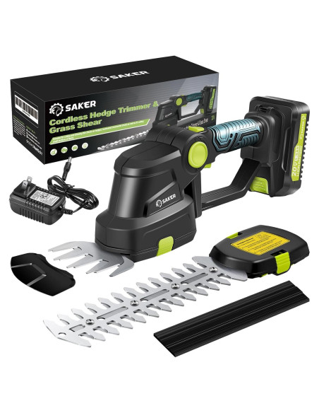 Cortadora de Setos Inalámbrica Saker 20V con Batería 1.77kg Cortadora de Setos Inalámbrica Saker 20V con Batería 1.77kg