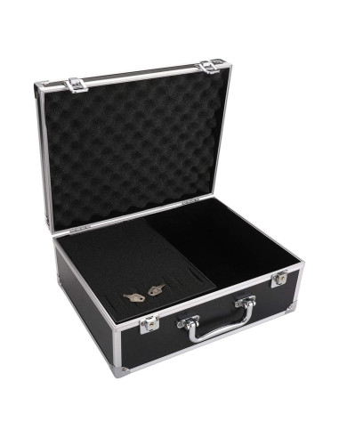 Caja de Tatuaje con Cerradura JY 32x24x13 cm Aluminio Negro