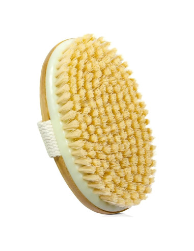 Cepillo de Cuerpo Seco de Bambú GiimiBash - Exfoliador Ovalado