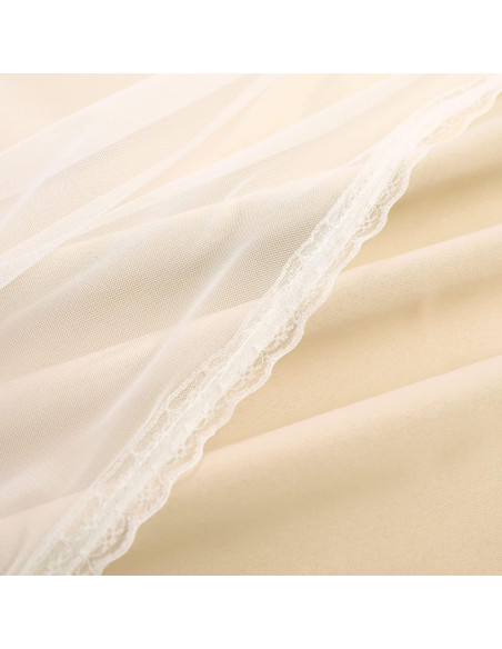 Cortinas Beige Blackout y Sheer SOFJAGETQ 2 Pcs 54" Cortinas Beige Blackout y Sheer SOFJAGETQ 2 Pcs 54"