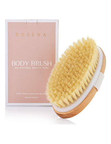 Cepillo Corporal Seco Ovalado Rosena - Exfoliante Natural 100g