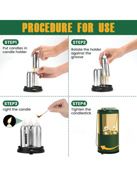 Soporte de Linterna para Velas Reales YOBME Verde - Resistente al Viento Soporte de Linterna para Velas Reales YOBME Verde - Resistente al Viento