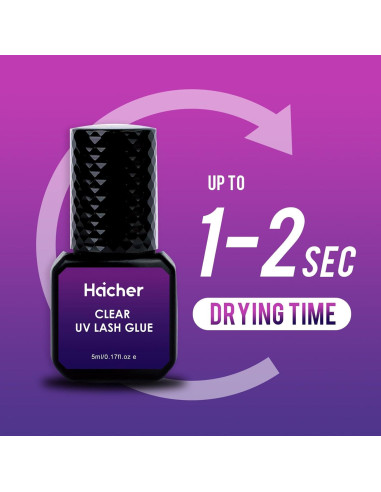 Pegamento UV para Pestañas HAICHER 5ml - Secado Rápido 1s