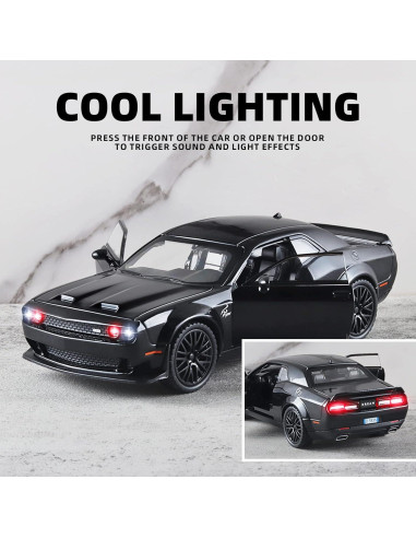 Coche de Juguete Hellcat OANMYJJO 15.8x7.1x4.7cm con Luz y Sonido