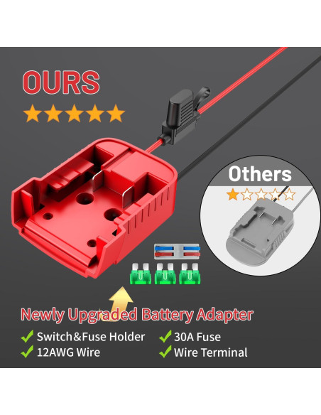 Adaptador de Batería Kzreect 18V para Proyectos RC con Interruptor Adaptador de Batería Kzreect 18V para Proyectos RC con Interruptor