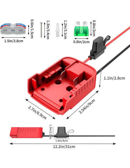 Adaptador de Batería Kzreect 18V para Proyectos RC con Interruptor Adaptador de Batería Kzreect 18V para Proyectos RC con Interruptor