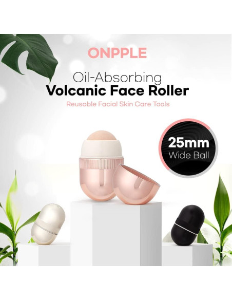 Rodillo Facial Absorbente de Aceite Volcánico ONPPLE Negro Rodillo Facial Absorbente de Aceite Volcánico ONPPLE Negro