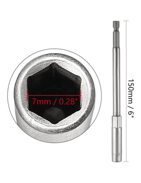 Juego de 5 Destornilladores de Tuerca uxcell 7mm Hexagonal 150mm Juego de 5 Destornilladores de Tuerca uxcell 7mm Hexagonal 150mm