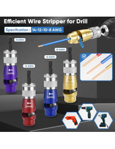 Juego de Pelacables SUTQIGUI 2024 para Cables AWG 14-8 2