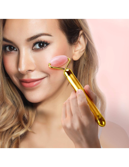 Masajeador Facial Eléctrico DANGSHAN 2 en 1 Cuarzo Rosa Masajeador Facial Eléctrico DANGSHAN 2 en 1 Cuarzo Rosa