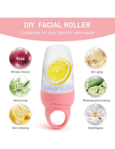 Molde de Silicona para Rodillo de Hielo Facial Mabnuby 3 Pcs