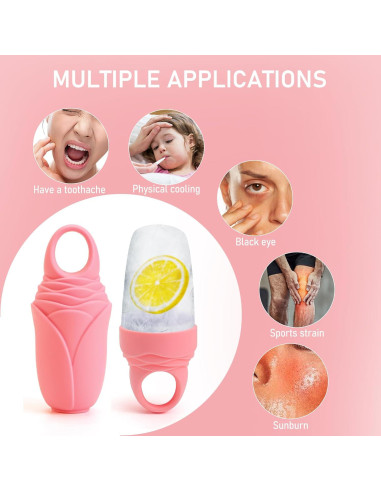 Molde de Silicona para Rodillo de Hielo Facial Mabnuby 3 Pcs