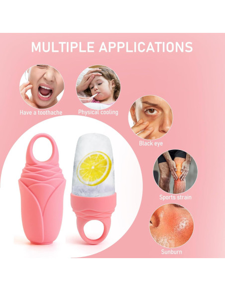 Molde de Silicona para Rodillo de Hielo Facial Mabnuby 3 Pcs Molde de Silicona para Rodillo de Hielo Facial Mabnuby 3 Pcs