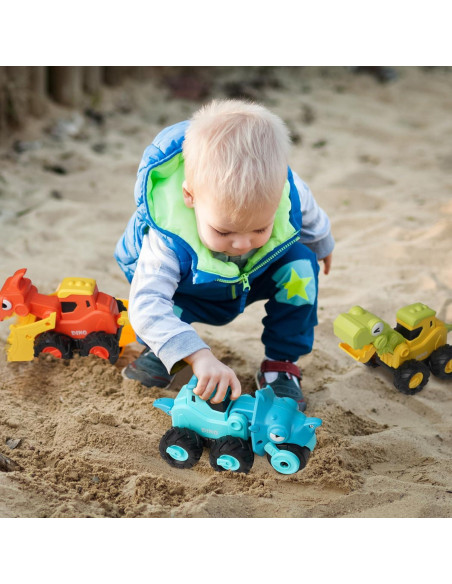 Juguetes de coches de dinosaurio LiKee - 4 piezas para 18 meses+ Juguetes de coches de dinosaurio LiKee - 4 piezas para 18 meses+
