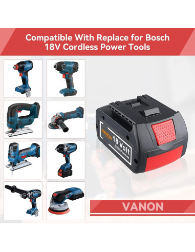 VANON Baterías de Reemplazo 18V 6000mAh para Bosch BAT609
