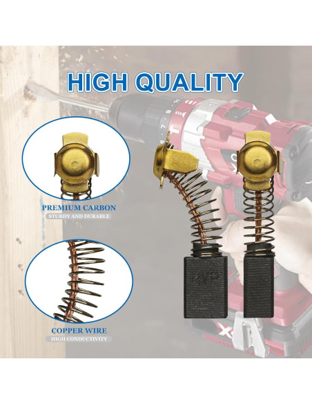 4 Pack Cepillos de Carbón GZJoSum para DeWALT DWP849 17.78 cm 4 Pack Cepillos de Carbón GZJoSum para DeWALT DWP849 17.78 cm