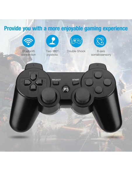Controlador Inalámbrico Powerextra para PS3 - Paquete de 2 Controlador Inalámbrico Powerextra para PS3 - Paquete de 2