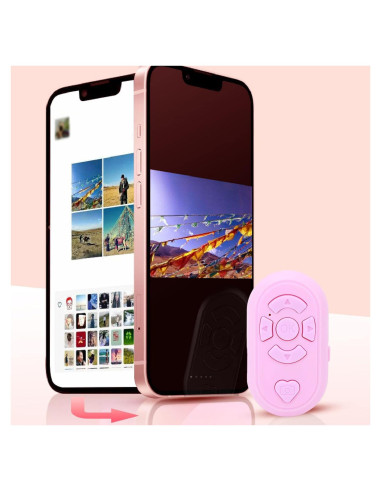 Control Remoto Selfie Doumsic BT4.0 Recargable Rosa